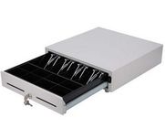 White POS / ECR ręczna szuflada na gotówkę, przenośna zamykana kaseta z gniazdem