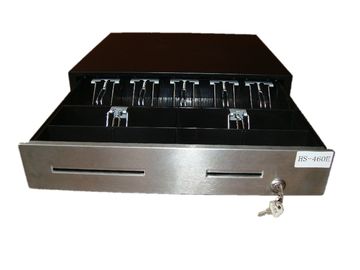 Czarny 460E POS Rejestr Metal Duża szuflada na gotówkę Łożyska ślizgowe 18 cali